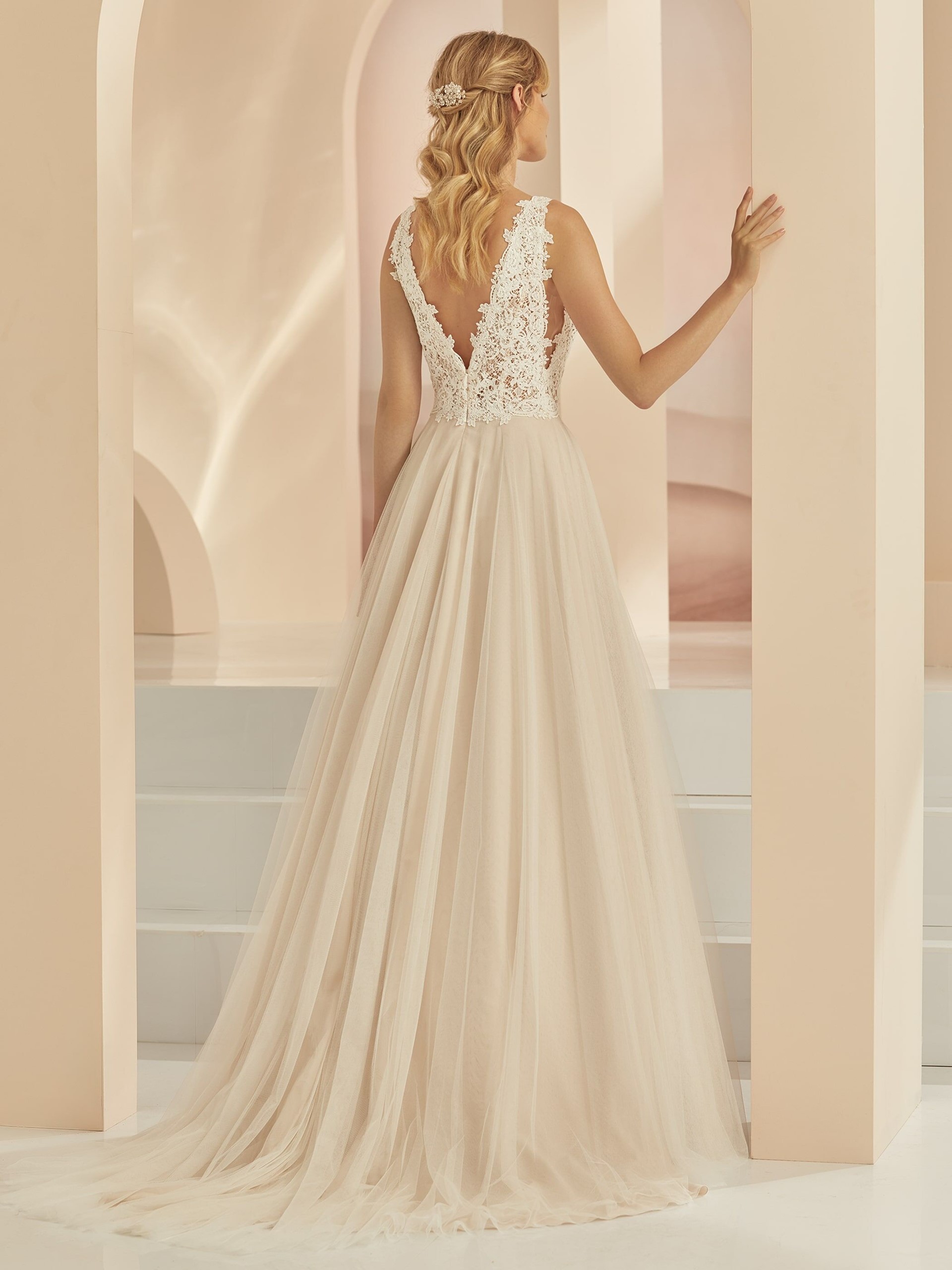 Bianco Evento Bridal Dress Delphine Champagne 2 2